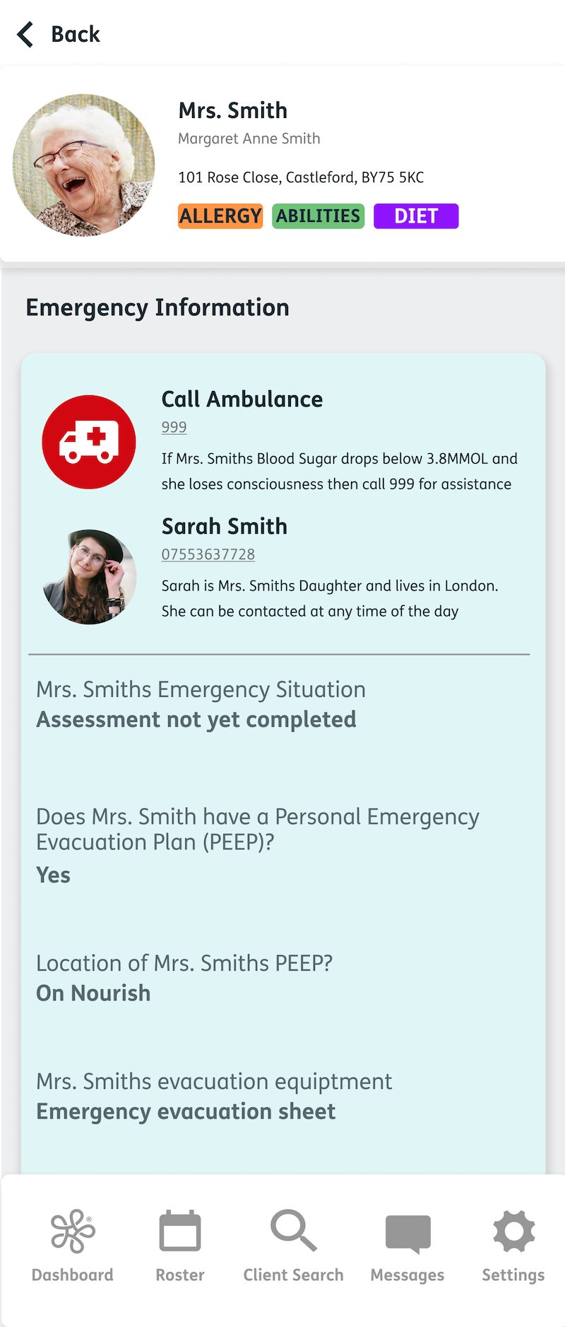 The Nourish Emergency Admission Pack mobile screen