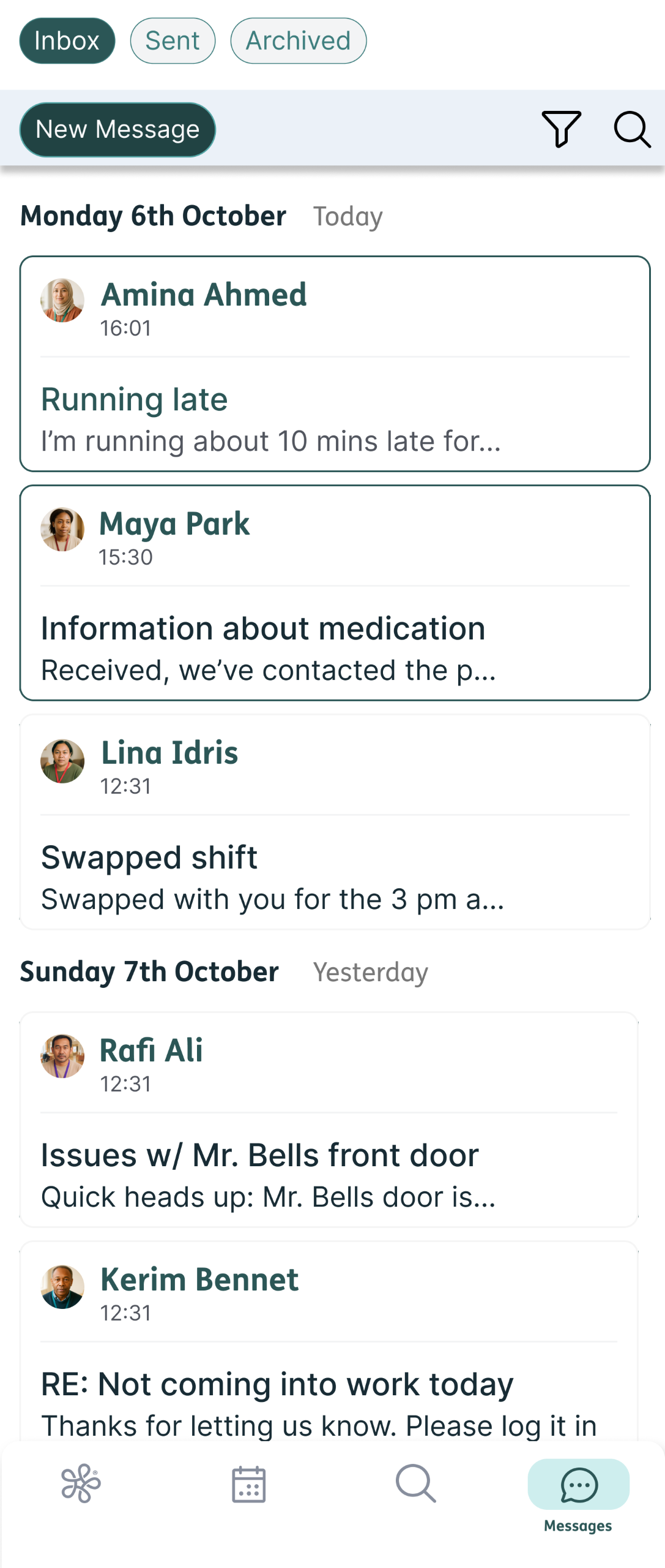 The new Better Care at Home app offers messaging to keep carers and managers aligned