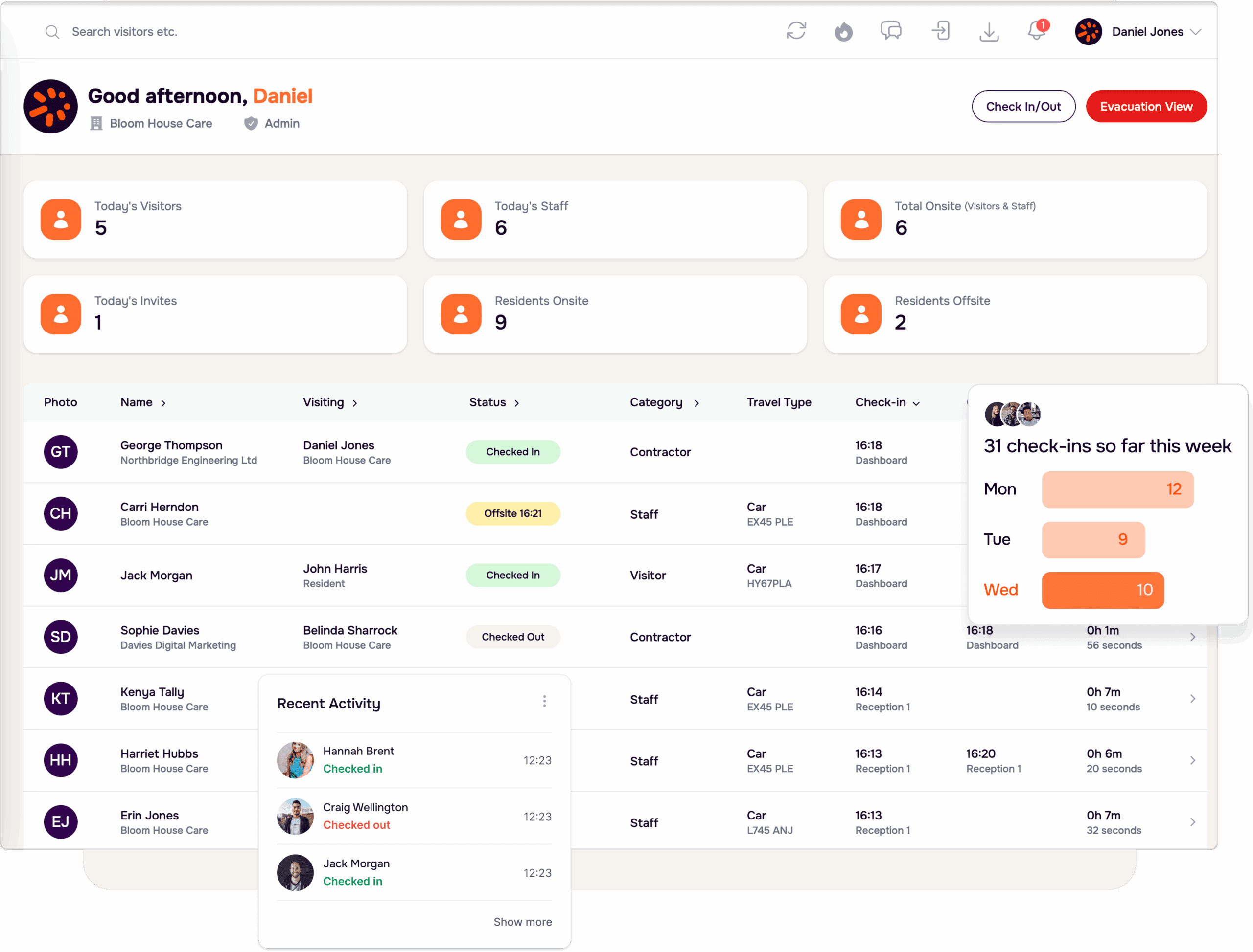 Custr offers a comprehensive solution for managing visitor and staff check-ins.