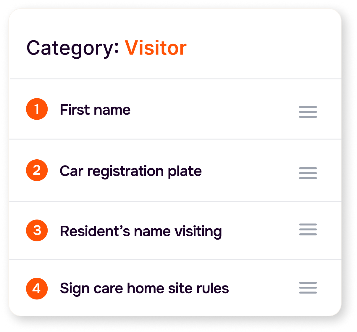 Tailor Custr to the needs of your care home, including safety information
